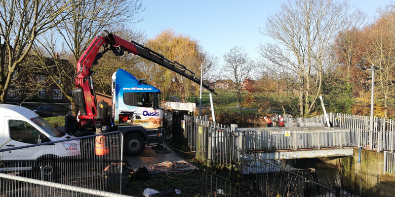 lifting out of the river