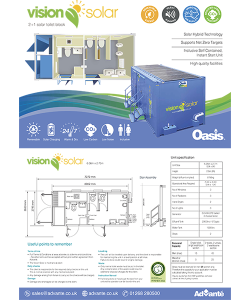 Vision Solar Welfare units from Advante Oasis